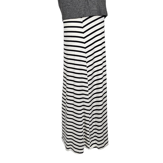 Women's Black & White Striped Maxi Skirt - Made in the USA Shop Now at Rainy Day Deliveries