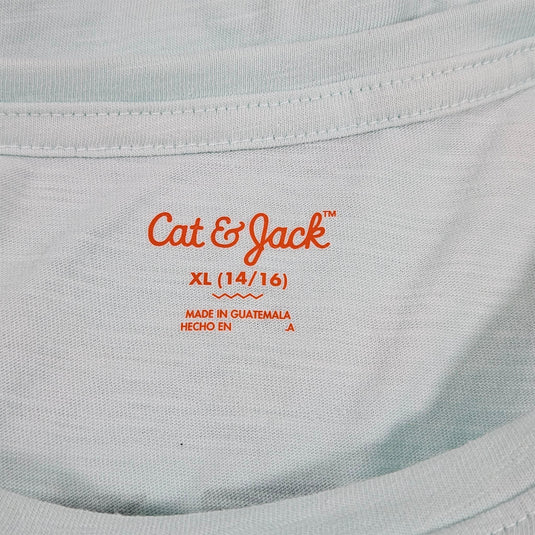 Cat & Jack Girls' Short Sleeve Crop Graphic T-Shirt - Mint XL, Green Shop Now at Rainy Day Deliveries