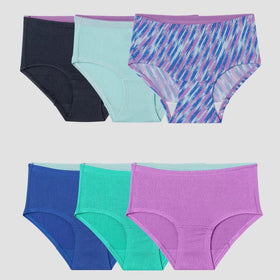 Fruit of the Loom Breathable Classic Briefs - Girls' Size 12, 6 pack Shop Now at Rainy Day Deliveries
