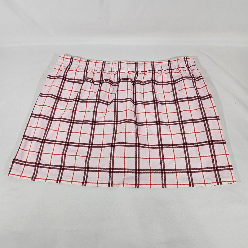 Load image into Gallery viewer, Lady Hagen Women&#39;s Clubhouse 16&quot; Woven Skort Plaid Pink - XXL Shop Now at Rainy Day Deliveries
