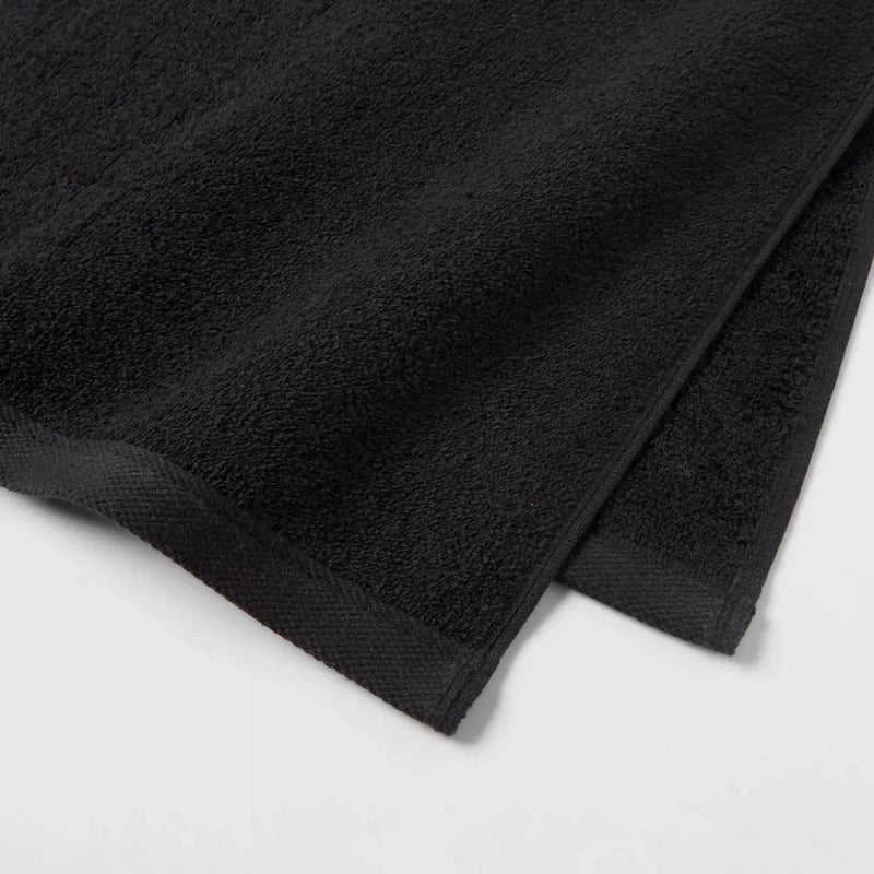 Load image into Gallery viewer, Room Essentials Antimicrobial 100% Cotton Bath Towel Set 4 piece Black Shop Now at Rainy Day Deliveries
