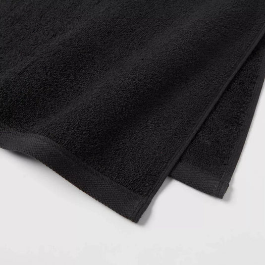 Room Essentials Antimicrobial 100% Cotton Bath Towel Set 4 piece Black Shop Now at Rainy Day Deliveries