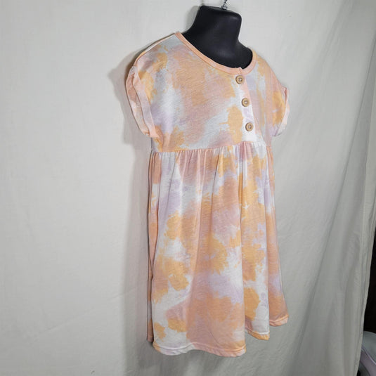 Toddler Girls Tie-Dye Henley Knit Dress by Grayson mini Shop Now at Rainy Day Deliveries