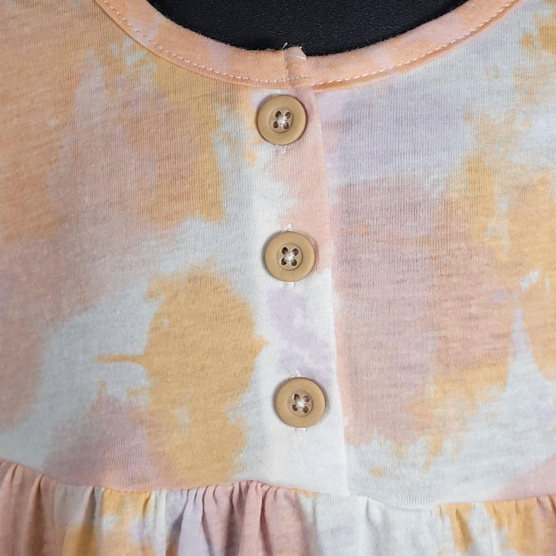 Load image into Gallery viewer, Toddler Girls Tie-Dye Henley Knit Dress by Grayson mini Shop Now at Rainy Day Deliveries

