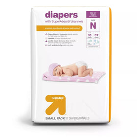 Up and Up Newborn Baby Diapers - 37 Count Pack, Up to 10 lbs. Shop Now at Rainy Day Deliveries
