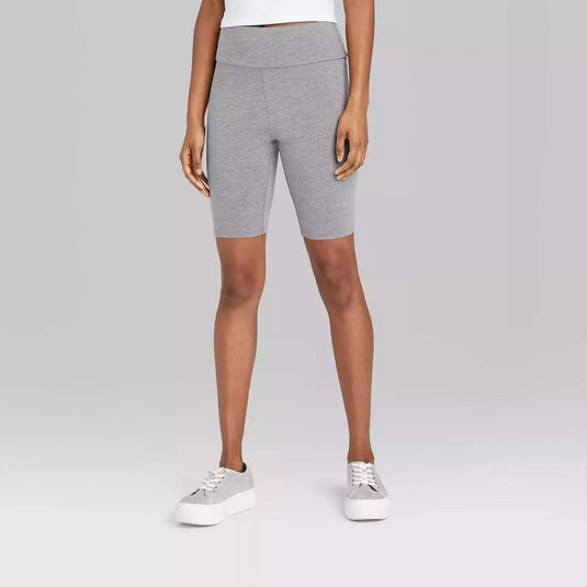 Wild Fable Bike Shorts - Women's High Rise Extra Small Heather Gray Shop Now at Rainy Day Deliveries