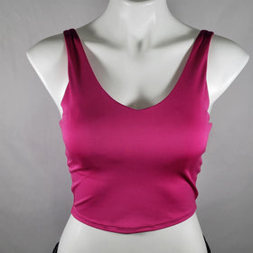 Women's Light Support V-Neck Cropped Sports Bra - All In Motion Berry Purple Shop Now at Rainy Day Deliveries