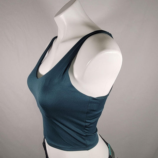 Women's Light Support V-Neck Cropped Sports Bra - All In Motion Emerald Green Shop Now at Rainy Day Deliveries