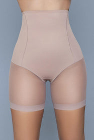Nude High Waist Mesh Shorts Body Shaper with Waist Boning Shop Now at Rainy Day Deliveries