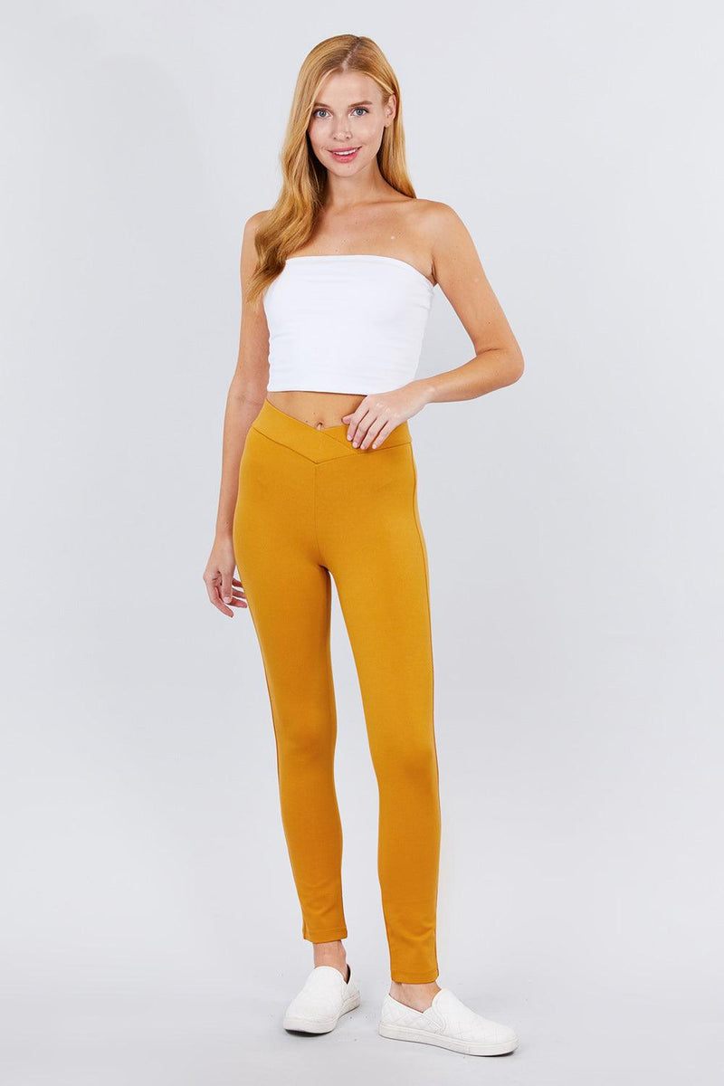 Load image into Gallery viewer, Seagull Shaped Elastic Waist Skinny Ponte Mid-Rise Pants Shop Now at Rainy Day Deliveries
