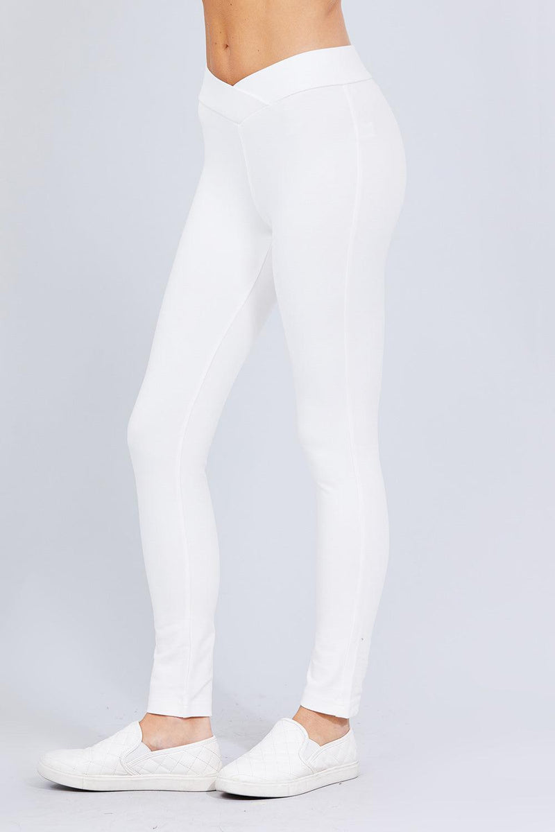 Load image into Gallery viewer, Seagull Shaped Elastic Waist Skinny Ponte Mid-Rise Pants Shop Now at Rainy Day Deliveries
