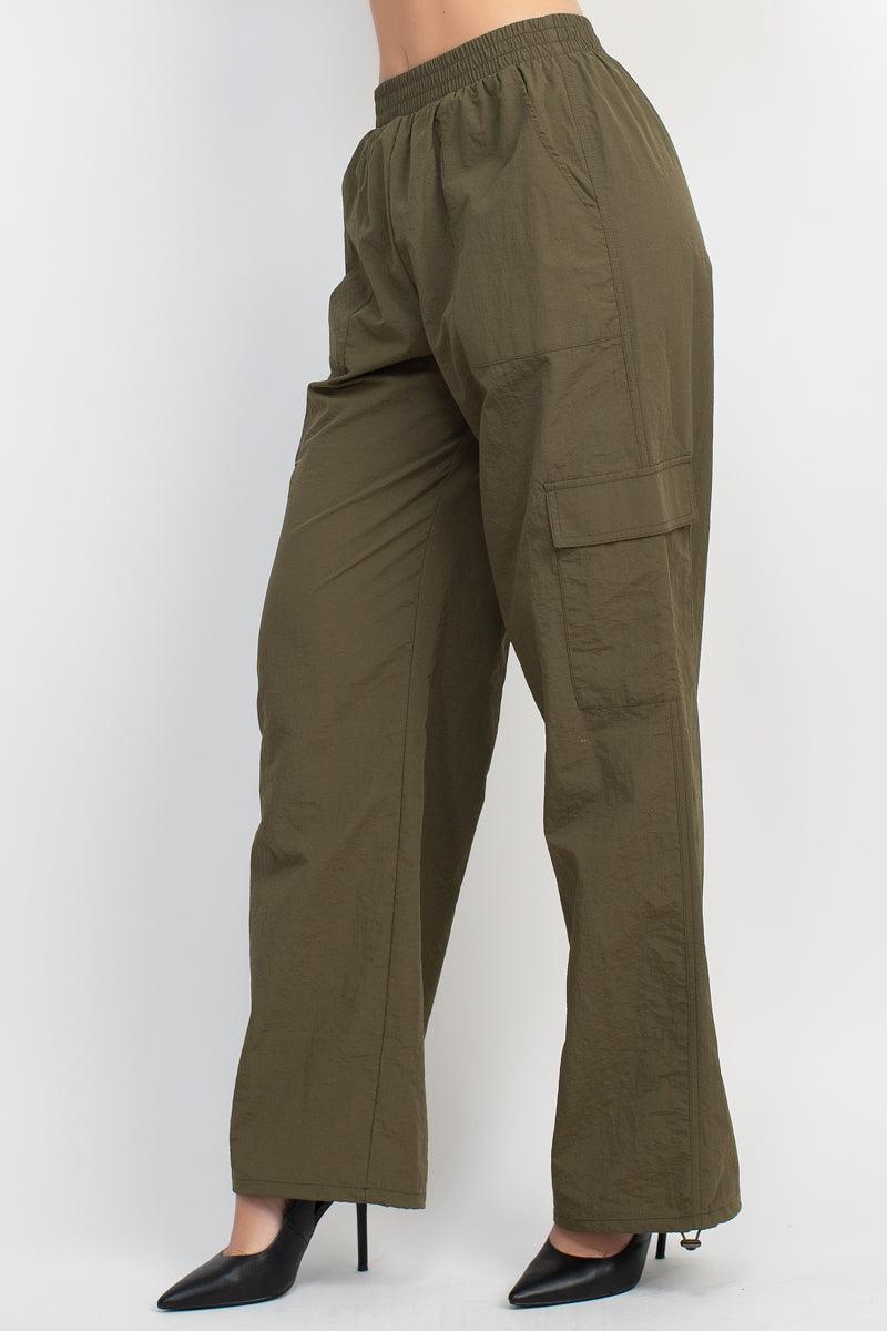 Load image into Gallery viewer, Chic High Rise Cargo Parachute Pants Shop Now at Rainy Day Deliveries
