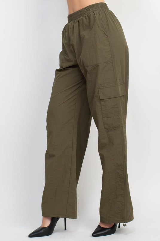 Chic High Rise Cargo Parachute Pants Shop Now at Rainy Day Deliveries