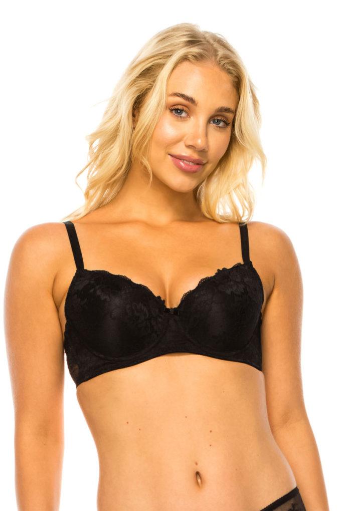 Load image into Gallery viewer, Floral Lace Bra with Two-Hook Closure &amp; Underwire Shop Now at Rainy Day Deliveries
