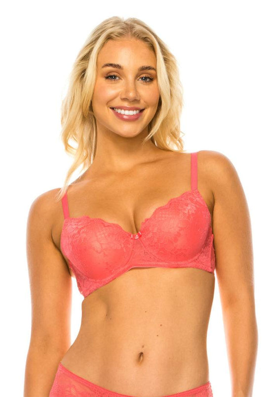 Floral Lace Bra with Two-Hook Closure & Underwire Shop Now at Rainy Day Deliveries