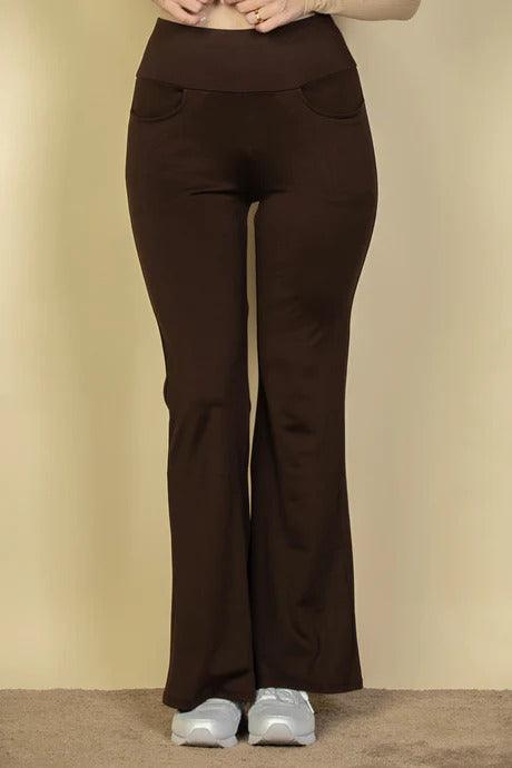 Load image into Gallery viewer, Chic High Waisted Flare Pants with Front Pocket Shop Now at Rainy Day Deliveries
