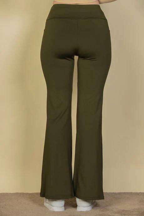 Chic High Waisted Flare Pants with Front Pocket Shop Now at Rainy Day Deliveries