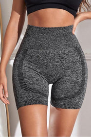 Seamless Scrunch Yoga Shorts with High-Waist and Smile Face Trim Shop Now at Rainy Day Deliveries