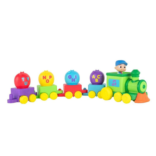 Cocomelon Musical Alphabet Train with Spinning Wagons Shop Now at Rainy Day Deliveries