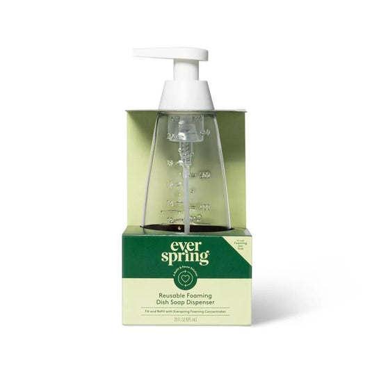 Everspring Foaming Soap Dispenser - 20oz Reusable Glass Shop Now at Rainy Day Deliveries