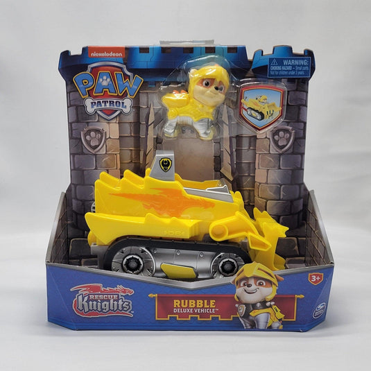Paw Patrol Rescue Knights Rubble Deluxe Vehicle With Action Figure Shop Now at Rainy Day Deliveries