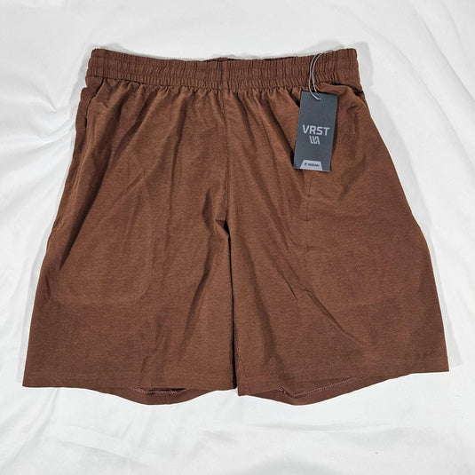 VRST Mens Elevate 8" Training Shorts Earth Brown Medium Shop Now at Rainy Day Deliveries