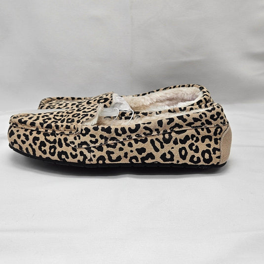 Leopard Print Suede Moccasins with Faux Fur Shop Now at Rainy Day Deliveries