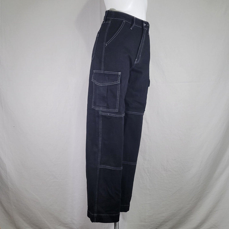 Load image into Gallery viewer, Wild Fable Super High Waist Baggy Cargo Jeans - Womens Black Size 2 Shop Now at Rainy Day Deliveries
